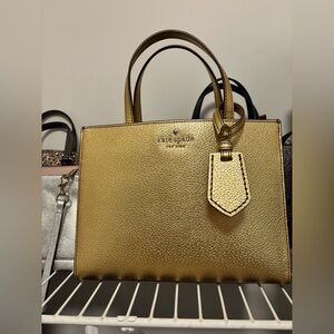 LAST CHANCE Kate Spade Metallic Gold Tote LIKE NEW